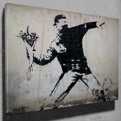 Barnes Tableau décoratif sur toile | 50 % coton / 50 % polyester | 70 x 100 cm