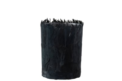 Photophore plumes verre noir large