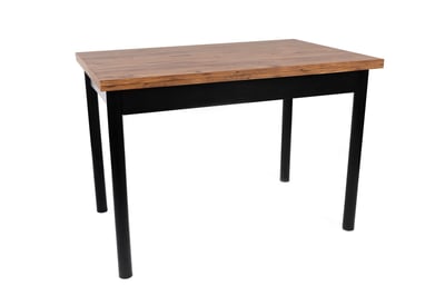 Table de salle à manger extensible en bois, 100% mélaminé, noyer noir