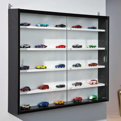 Vitrine suspendue Collecty - noir et blanc