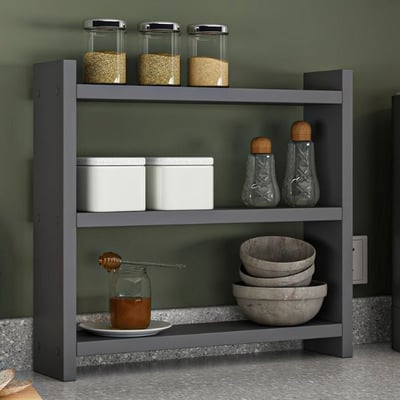 Cosmic Étagère de cuisine | 100 % MÉLAMINE | Anthracite