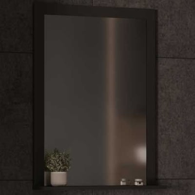 Miroir de salle de bains Lagon - 64x12x83cm - noir