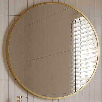 Miroir Azul - Ø60cm - décor chêne