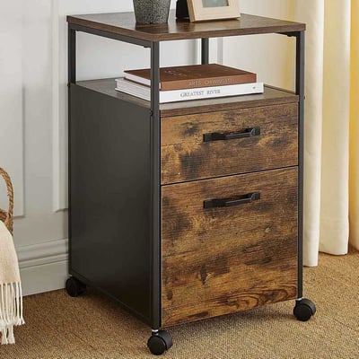 Classeur de bureau à roulettes, 2 tiroirs, 50 kg