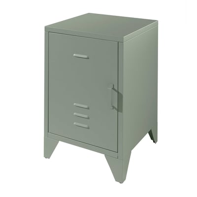 Table de chevet Bronxx Locker en métal  40x60 - vert olive mat