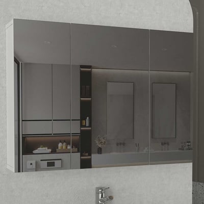 Armoire de toilette Base - 70x17x65cm - avec trois portes