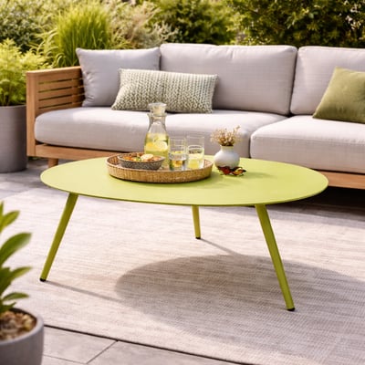 Table basse Burnie Gescova - aluminium - 80x40 cm - vert