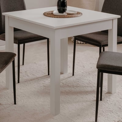Table à manger extensible Coburg 80/120 - blanc