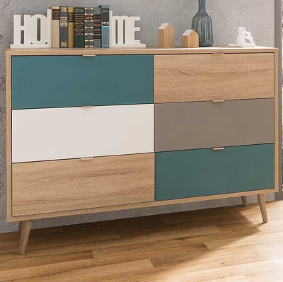 Chiffonnier Cuba 6 tiroirs