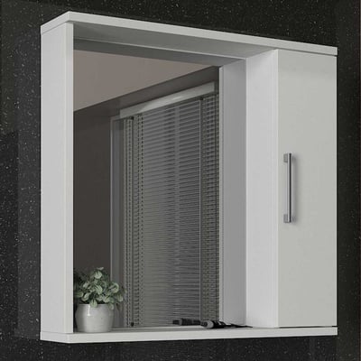 Miroir de salle de bains Deal - 65x15x65cm - avec rangement - blanc
