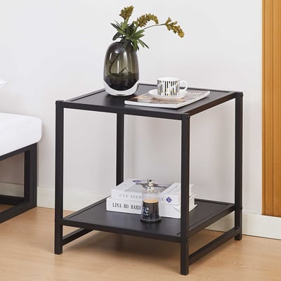 Table d'appoint Marek - 48x44x50cm - métal noir Table d'appoint Marek - 48x44x50cm - métal noir
