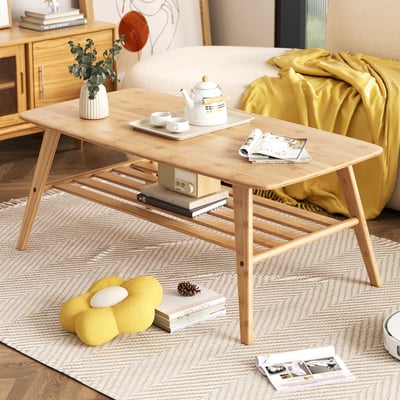 Table basse Reini - 120x60x50cm - bambou Table basse Reini - 120x60x50cm - bambou