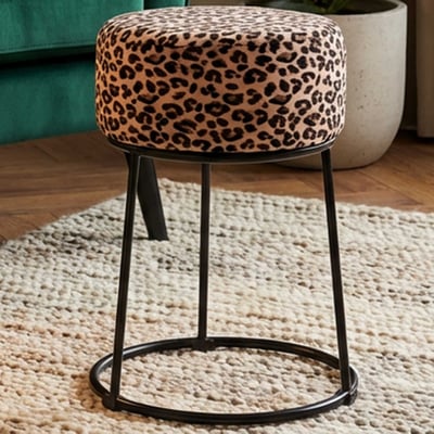 Tabouret | Ø30 cm x 46 cm | Motif léopard