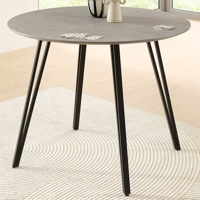 Table de cuisine Floris - Ø100x75cm - aspect béton