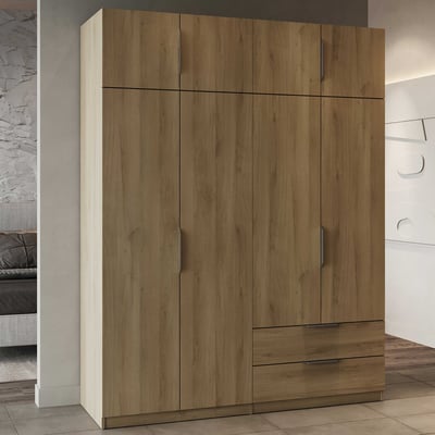 Armoire Spectre 157cm 8 portes & 2 tiroirs - décor chêne Armoire Spectre 157cm 8 portes & 2 tiroirs - décor chêne