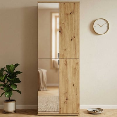 Armoire Projekt X Emob - Artisan Oak - 60x193x34 cm - Miroirs