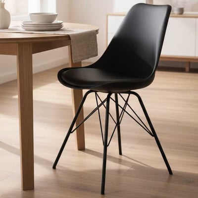 Chaises coquille Irma - noir