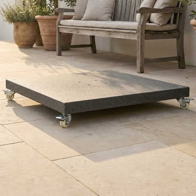 Base de parasol avec roulettes 80x80cm 120kg - granit
