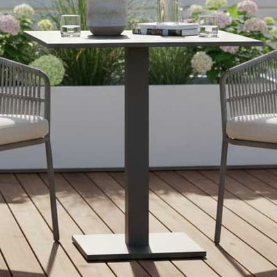 Table de jardin pliant Fremantle - 70x70x76cm - aluminium anthracite
