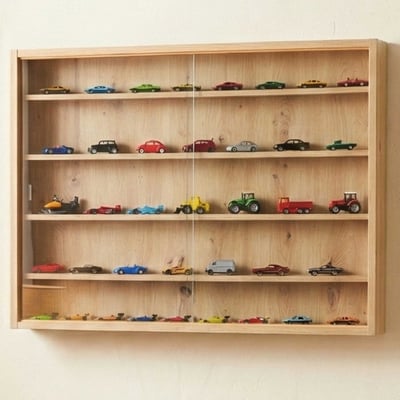 Vitrine suspendue Collecty | 80 x 9,5 x 60 cm | Couleur sable