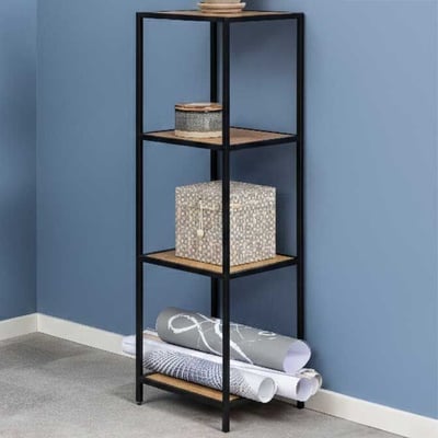 Étagère Dover 37cm, 3 étagères - noir/chêne 