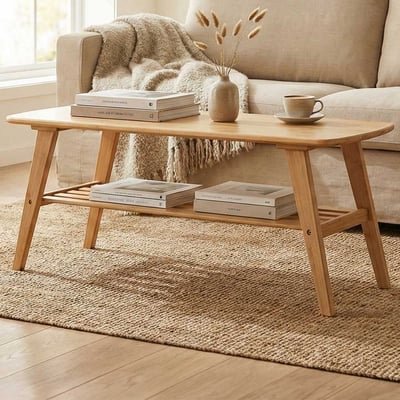 Table basse Reini - 120x60x50cm - bambou