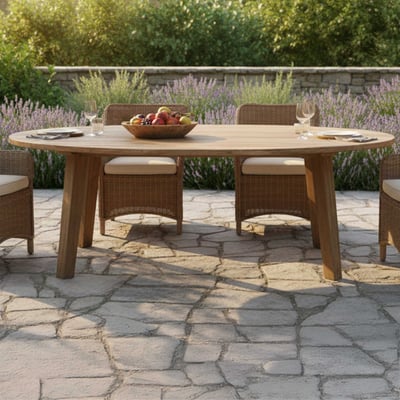 Table de jardin Firenze 220x110cm bois teck