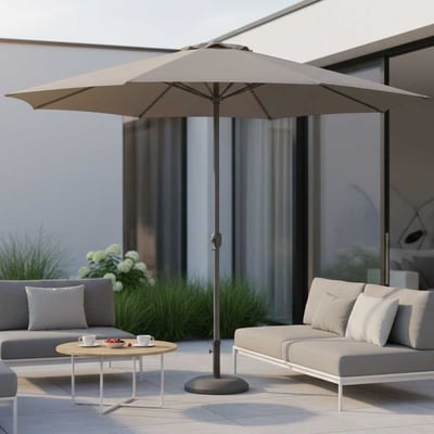 Parasol Norman - Ø350cm - aluminium - gris