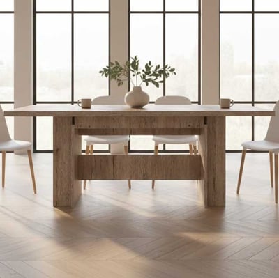 Table de salle à manger Lianna 160/320x90 cm-chêne sable