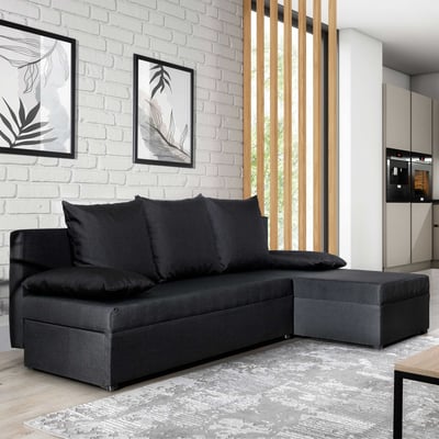 Siège d'angle Gagliardini | 206 x 146 x 90 cm | Noir