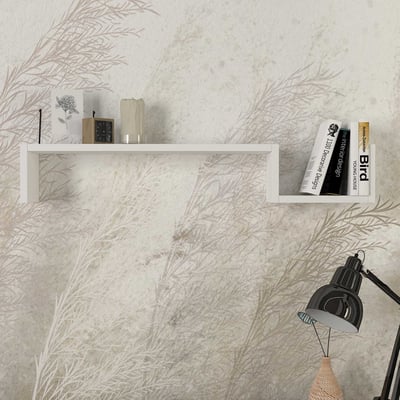 Tablette murale Happy - 87x15x15cm - blanc