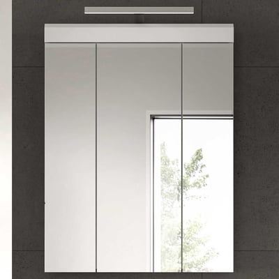 Armoire miroir Scout Xonox - Spaanplaat blanc laqué - 60x79x18 cm