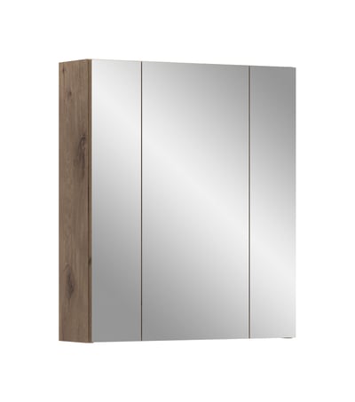 Spiegelkast Ice Xonox 60x70x18 cm - Mat Zwart & Nox Eik