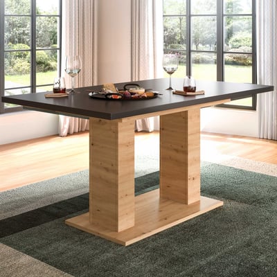 Table à manger extensible Motion Emob - Artisan & Gris - 150-190x76x90 cm