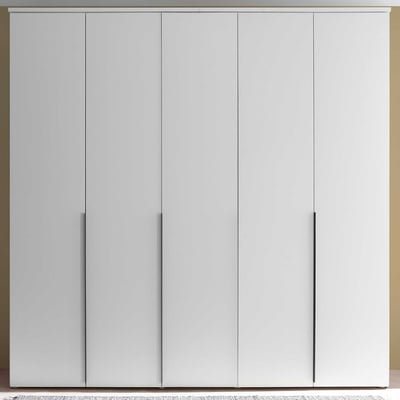 Armoire Kevo - 225x52x225cm - 5 portes - blanc