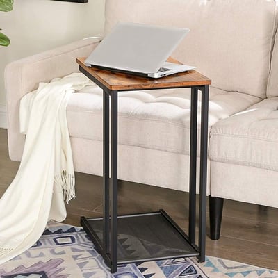 Table d'appoint pour ordinateur portable Brad 48x35 - brun rustique/noir Table d'appoint pour ordinateur portable Brad 48x35 - brun rustique/noir