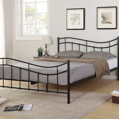 Lit double Odile 140x200 - métal noir