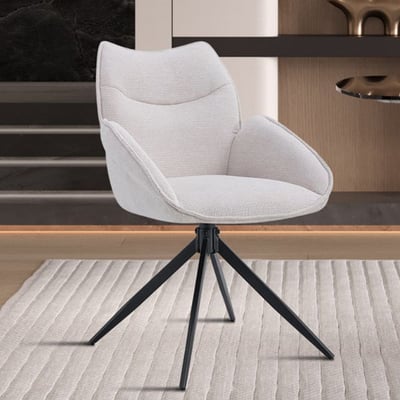 Chaise pivotante Mahi | 60 x 66 x 90 cm | Blanc