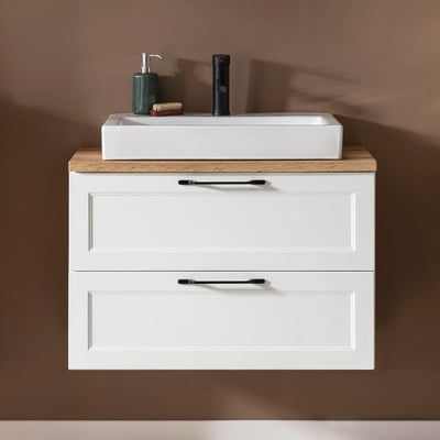 Meran meuble lavabo | 80 x 47 x 65 cm | chêne blanc Meran meuble lavabo | 80 x 47 x 65 cm | chêne blanc