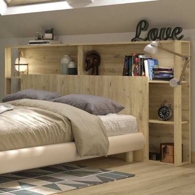 Tête de lit avec rangement Genaro | 218 x 25 x 106 cm | Artisan Oak Tête de lit avec rangement Genaro | 218 x 25 x 106 cm | Artisan Oak