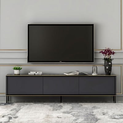 Woody Fashion Meuble TV | 180 x 35 x 45 cm | Anthracite