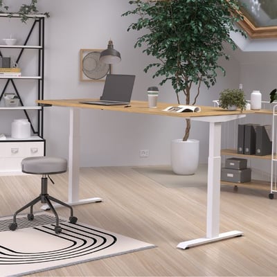 Bureau assis-debout Hermoso | 180 x 80 x 120 cm | Réglable électriquement | Navarra Oak design Bureau assis-debout Hermoso | 180 x 80 x 120 cm | Réglable électriquement | Navarra Oak design