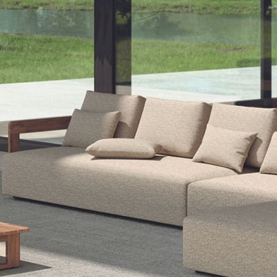 Canapé trois places jardin | 208 x 100 x 58 cm | Coussins inclus | Accoudoir à gauche Canapé trois places jardin | 208 x 100 x 58 cm | Coussins inclus | Accoudoir à gauche