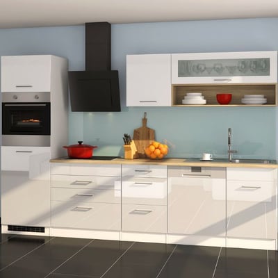 Ensemble de cuisine Milan | Appareils non inclus | Blanc brillant