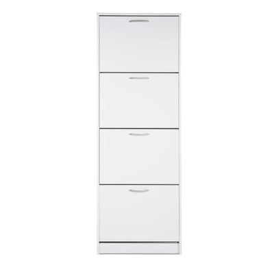 Armoire à chaussures Maicon 58cm 4 portes - blanc 