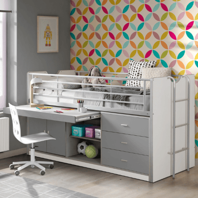 Lit combiné Bonny 95 - gris Lit combiné Bonny 95 - gris
