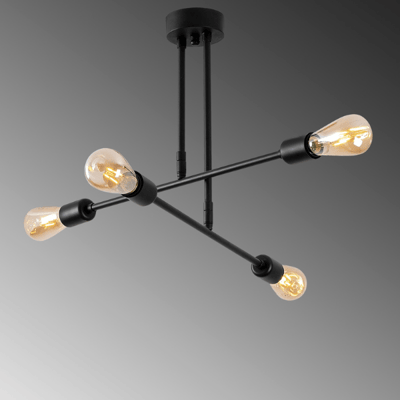 Flower Lustre | CORPS EN FER | Noir Flower Lustre | CORPS EN FER | Noir
