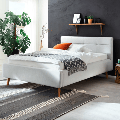 Lit Laika 140x200cm avec espace de rangement - gris clair Lit Laika 140x200cm avec espace de rangement - gris clair