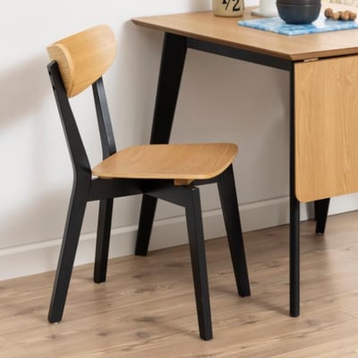 Chaise de salle à manger Roxby - bois/noir