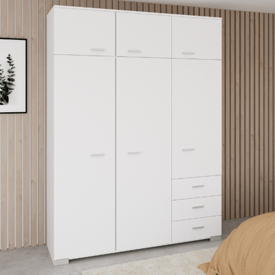 Garde-robe Gemma 146cm avec 6 portes - blanc Garde-robe Gemma 146cm avec 6 portes - blanc